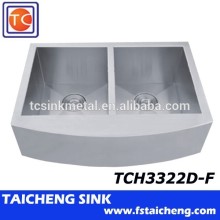 33" Cheap Wholesale Double Bowl Kitchen Aprons Sink