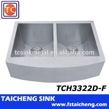 33" Cheap Wholesale Double Bowl Kitchen Aprons Sink