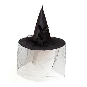 Elegant Witch Hats with Veils for Women - Ideal for Halloween Costume Parties