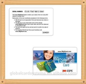 perfect printed plastic card S50 card special offer