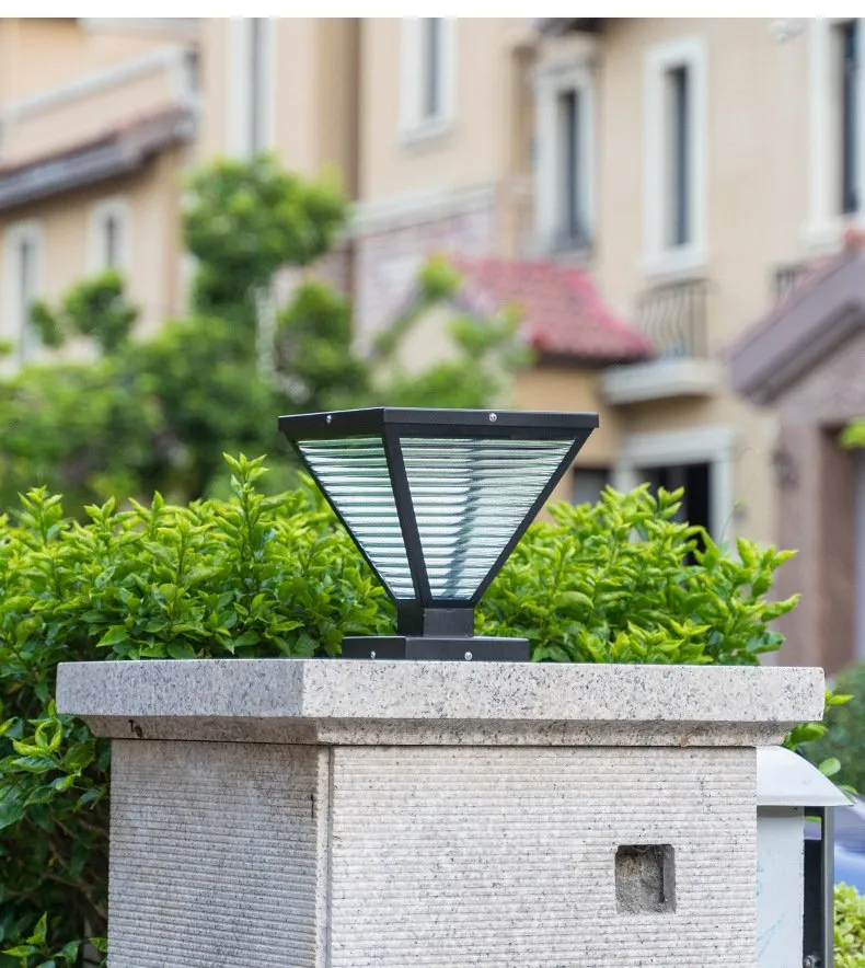 Modern Outdoor Solar Column Lights for Patios and Walkways