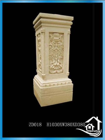 Antique marble column pedestal