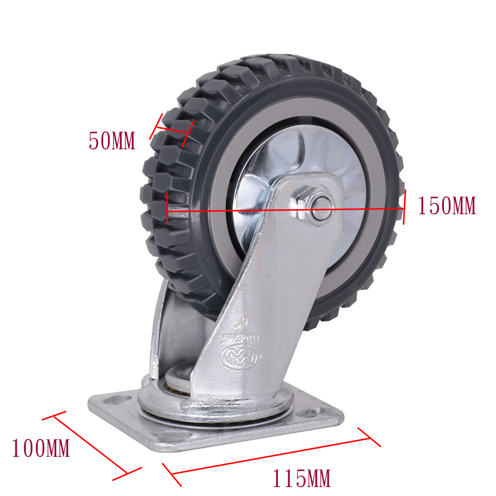 Rodízio do giro do Pvc de 6 polegadas 6 Inch Pvc Swivel Caster