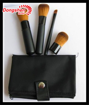 Wholesale 4pcs brush travel kit,makeup brush set,cosmetic brush kit free samples