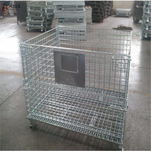 collapsible industrial heavy duty wire mesh container