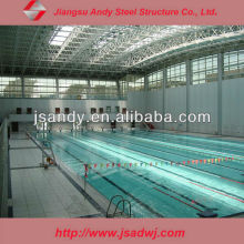 Customized space frame swimming pool roof