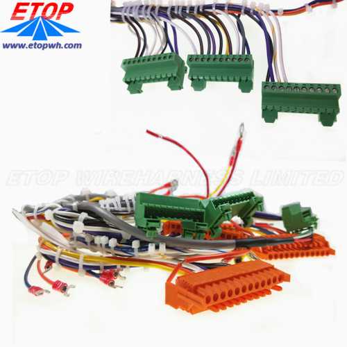 Arnés de cableado del conector de bloques de terminales eléctricos personalizados