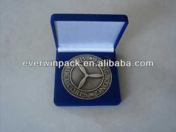 Blue Flocking Medal Case