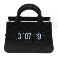 Metall schwarze Handtasche Flip Clock