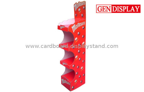 Stable Pos Cardboard Display Stand , Store Candy Folding Display Stands