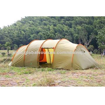 Tält, stor mäter camping användning, för 6-personers tunnel, 210 + 260 + 210 x 290 x 150/195 cm