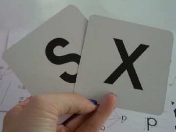 Words learning paper educational cards