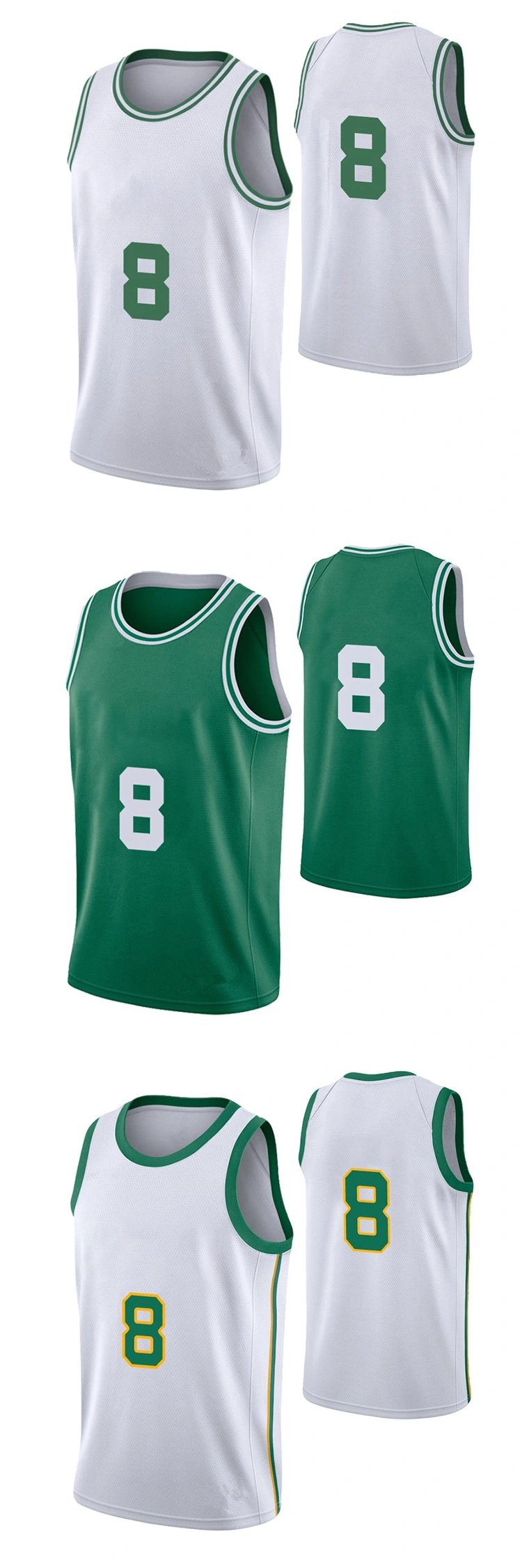 Custom Embroidered Basketball Uniform Mens Plain Basketball Jerseys