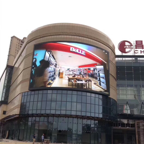 Corner 3D Circle Led Display For Outdoor Advertising