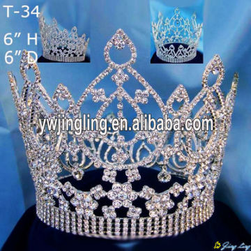 Wholesale Rhinestone completo redondo corona T-34