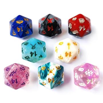 Dados d20 personalizados para propuesta