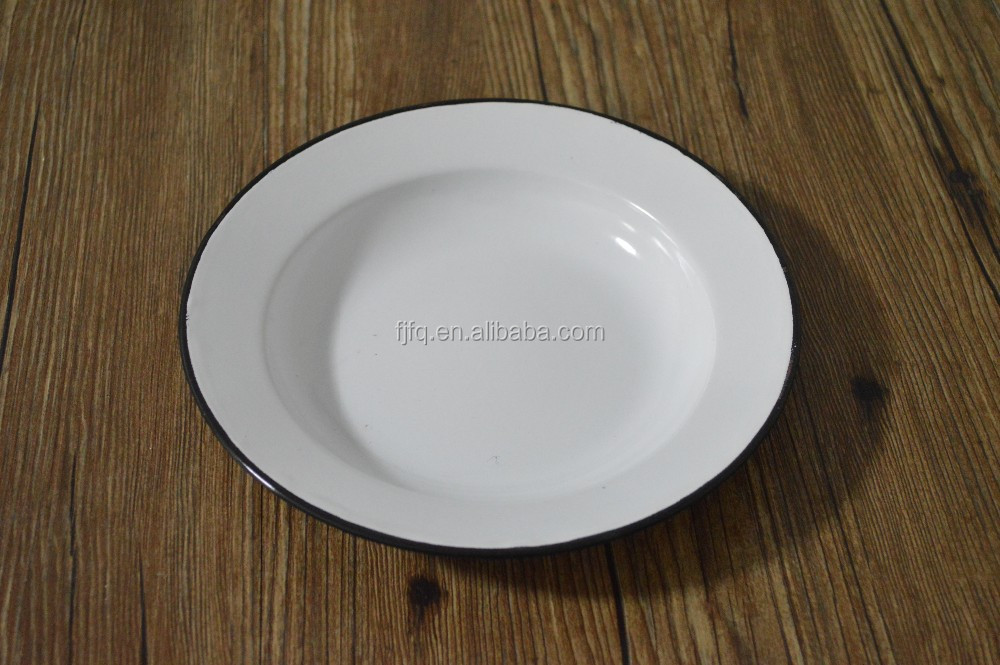 26cm Round Enamel Dish Plate Side plates Food Plates