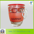Copa de vidrio helado taza de beber con calcomanía venta caliente Kb-Hn0730