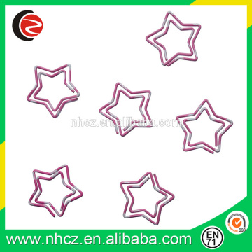2016 New heat tranfer printing star shaped paper clips