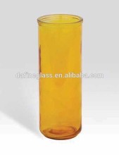 colored glass cylinder candle holder for tealight