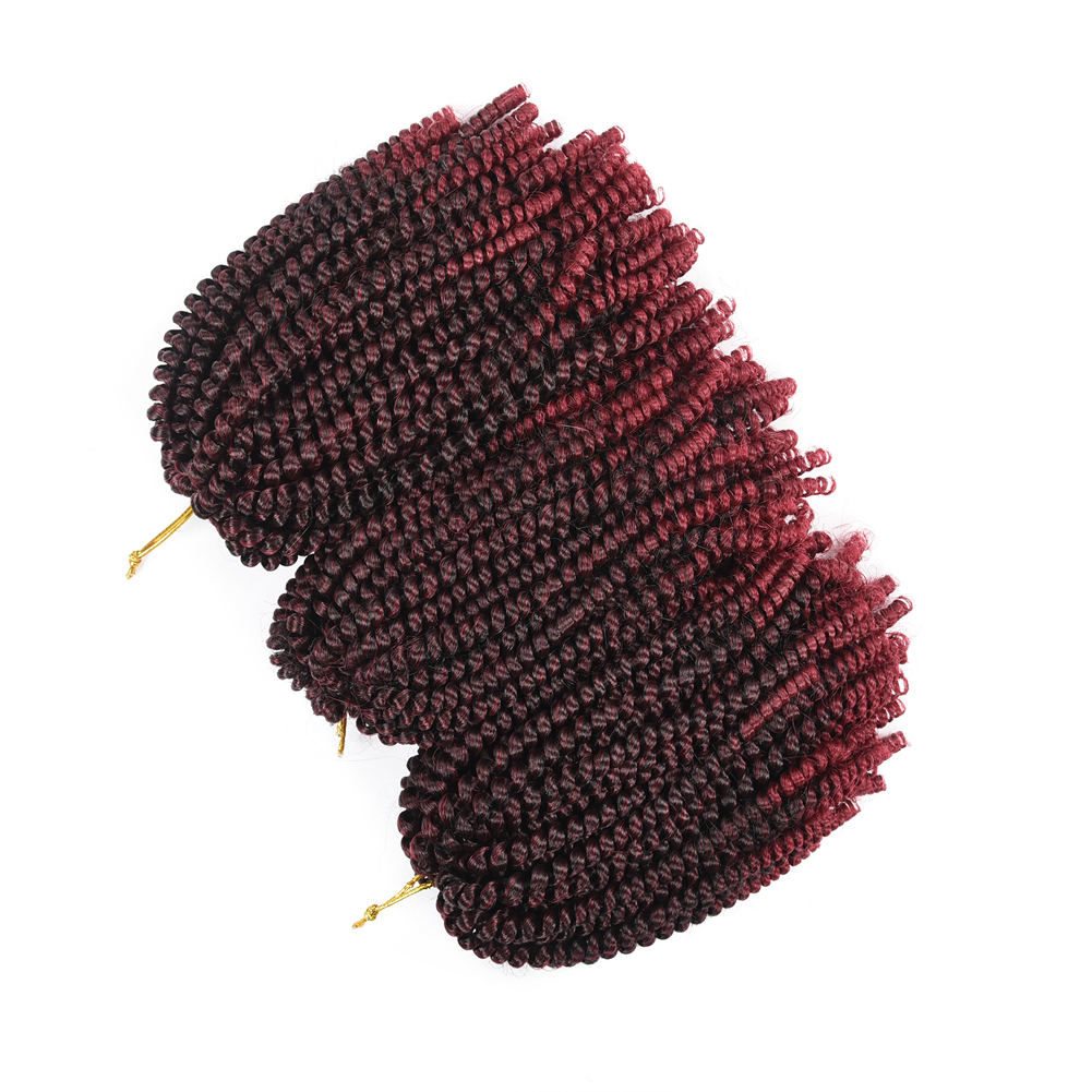 Morgan Kinky Hair Short Curly Spring Curl Pre-Twisted Pretwisted Braids Twist Crochet Braiding Hair