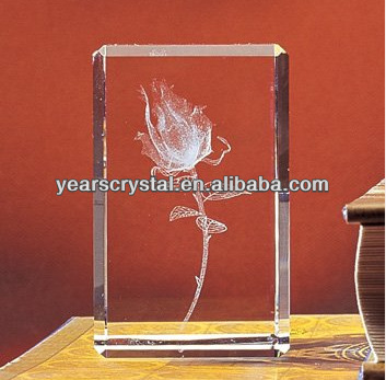 flower 3d laser crystal rose