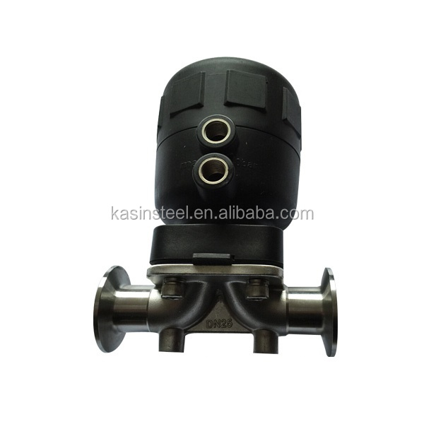 Stainless steel 316L High Purity Pneumatic Diaphragm Valve With Actuator