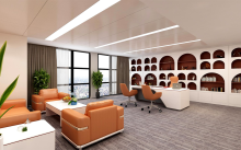 White Executive Desk with Patent and Keypad Lock