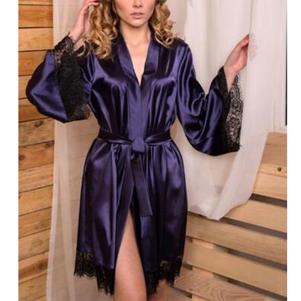 Hot Style Sexy Big Size Fattening Sleepwear Nightdress Underwear Transparent Lace Robe Pajamas Wholesale