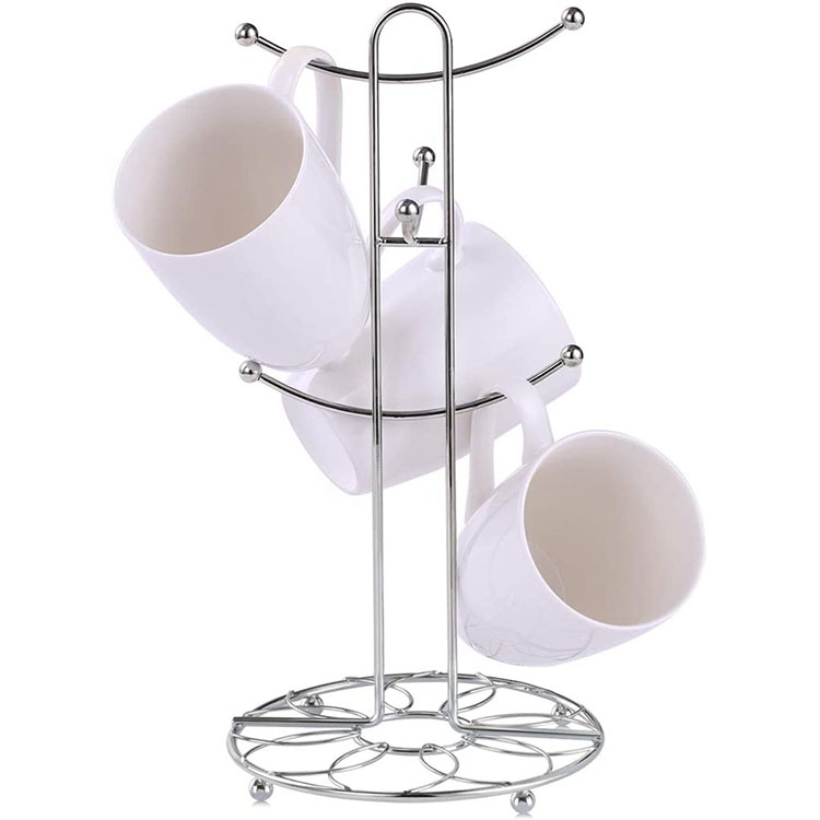 6 hangers cup wire rack