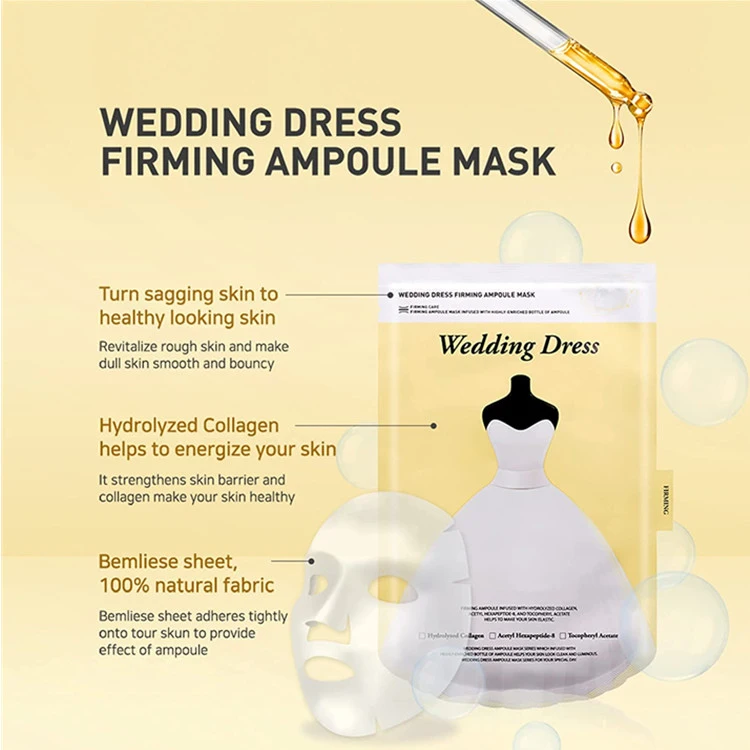 Advanced Custom Korean Wedding Dress Firming Ampoule Face Sheet Mask Skin Care