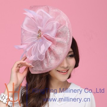 Sinamay Organza Fascinator Hats For Bride