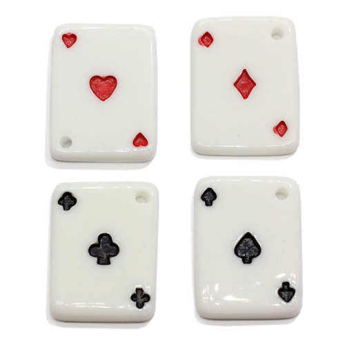 Kunsthars Spelen Poker Game Card Charms DIY Hangers Cabochon Kralen Sleutelhanger Decoratie Sieraden Vinden