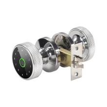 Smart Tuya Deadbolt Electronic Silver Knob Door Lock