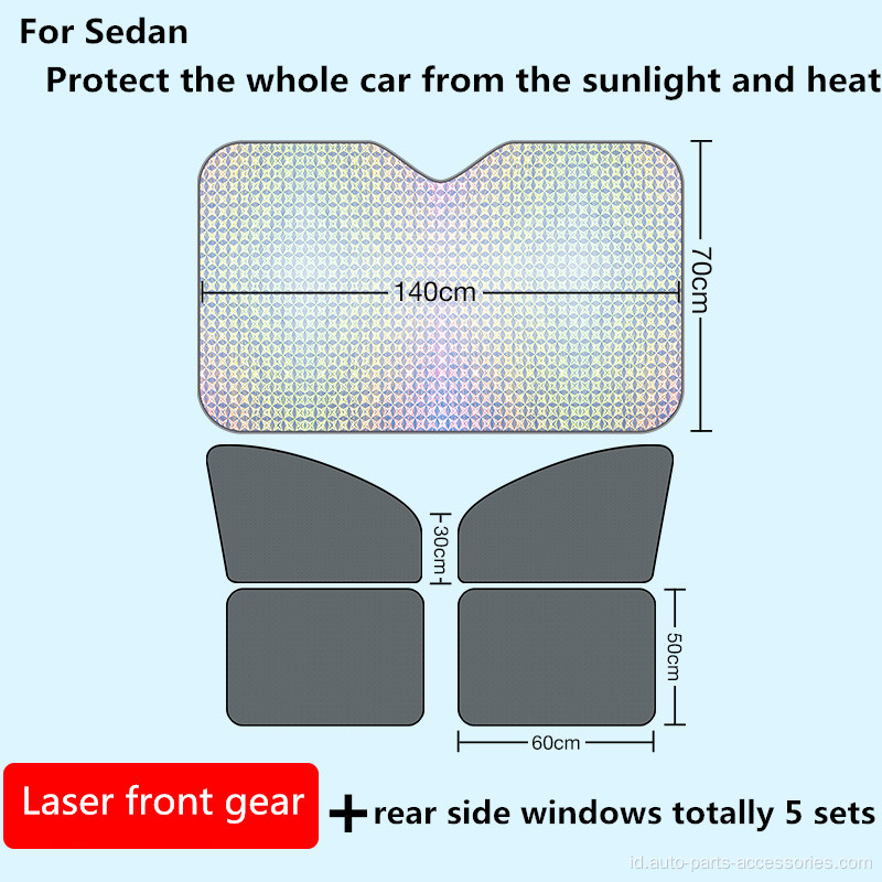 5D Mesh Magnetic Lipat Mobil Sunshade Car Tirai