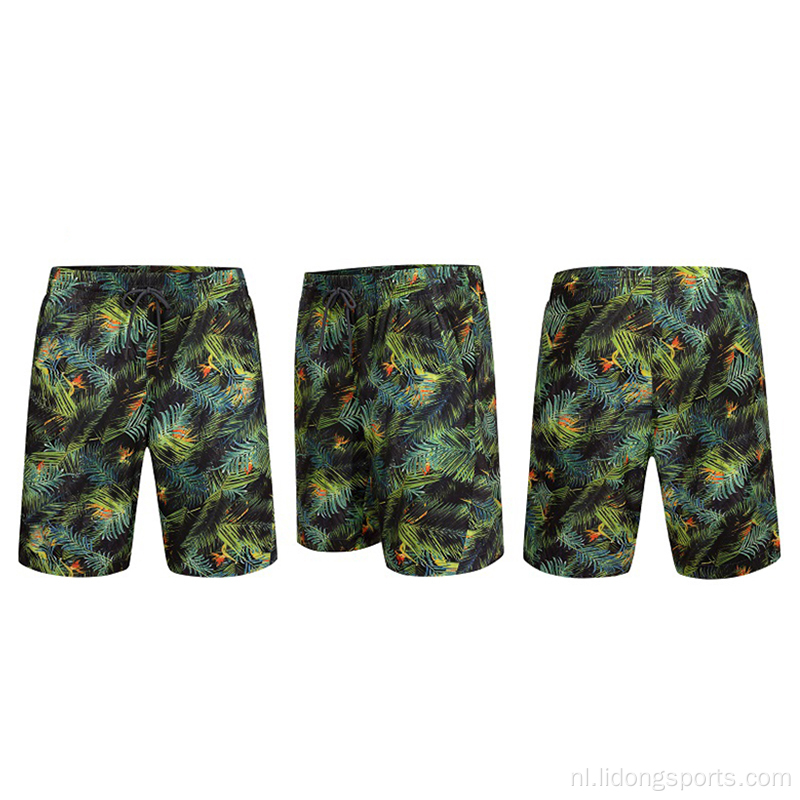 Aangepaste mannen sublimatie fitness atletisch hardloop shorts