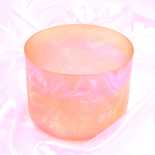 Q're Sunstone Alchemy Clear Crystal Singing Bowl