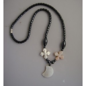 Hematite pearl Shell Necklace