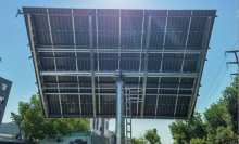 Small-sized dual-axis tracking photovoltaic bracket