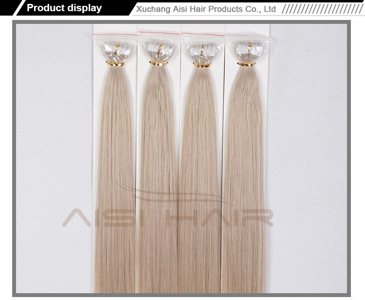 Aisi Hair Unprocessed 10A Brazilian Double Drawn Blonde  Human Hair Bundles Tape In Human Hair Extension For Women