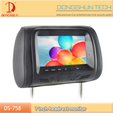 7" DVD headrest in car