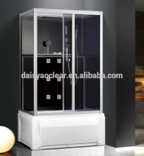 Mirror glass shower room, black glass shower cabin, steam room