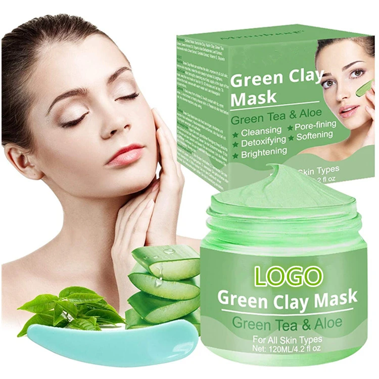 Private Custom Deep Cleansing Blackhead Remover Green Tea Facial Mud Mask