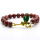 Red Jasper 8MM Round Beads Stretch Gemstone Bracelet with Diamante alloy dragonfly Piece