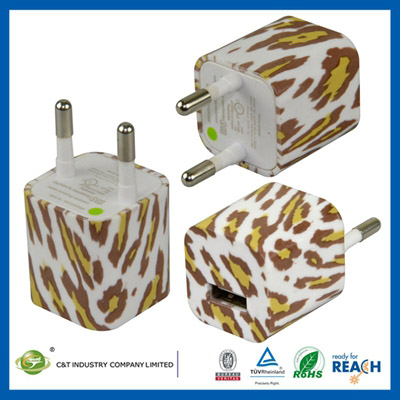 C&T Rainbow Colors USB Home Wall Travel Charger Power Adapter for Apple iPhone Samsung Galaxy S3 S4 Note 2 HTC