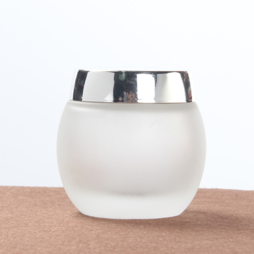 120g drum shape frosted glass jar