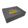 Logo Gold Black Magnetic Box Box Emballage de perruque