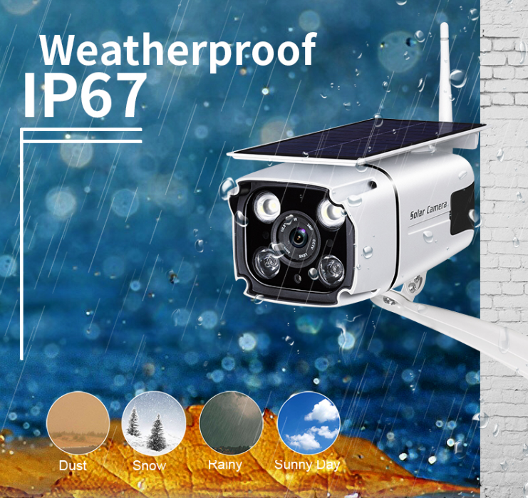 4G IP Camera အပြင်ဘက်နေရောင်ခြည် CCTV ကင်မရာ