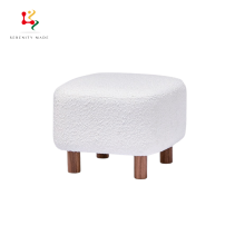 Search Lovely Handmade Square White Low Ottomans