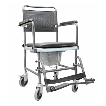 Steel wheeled commode chair
